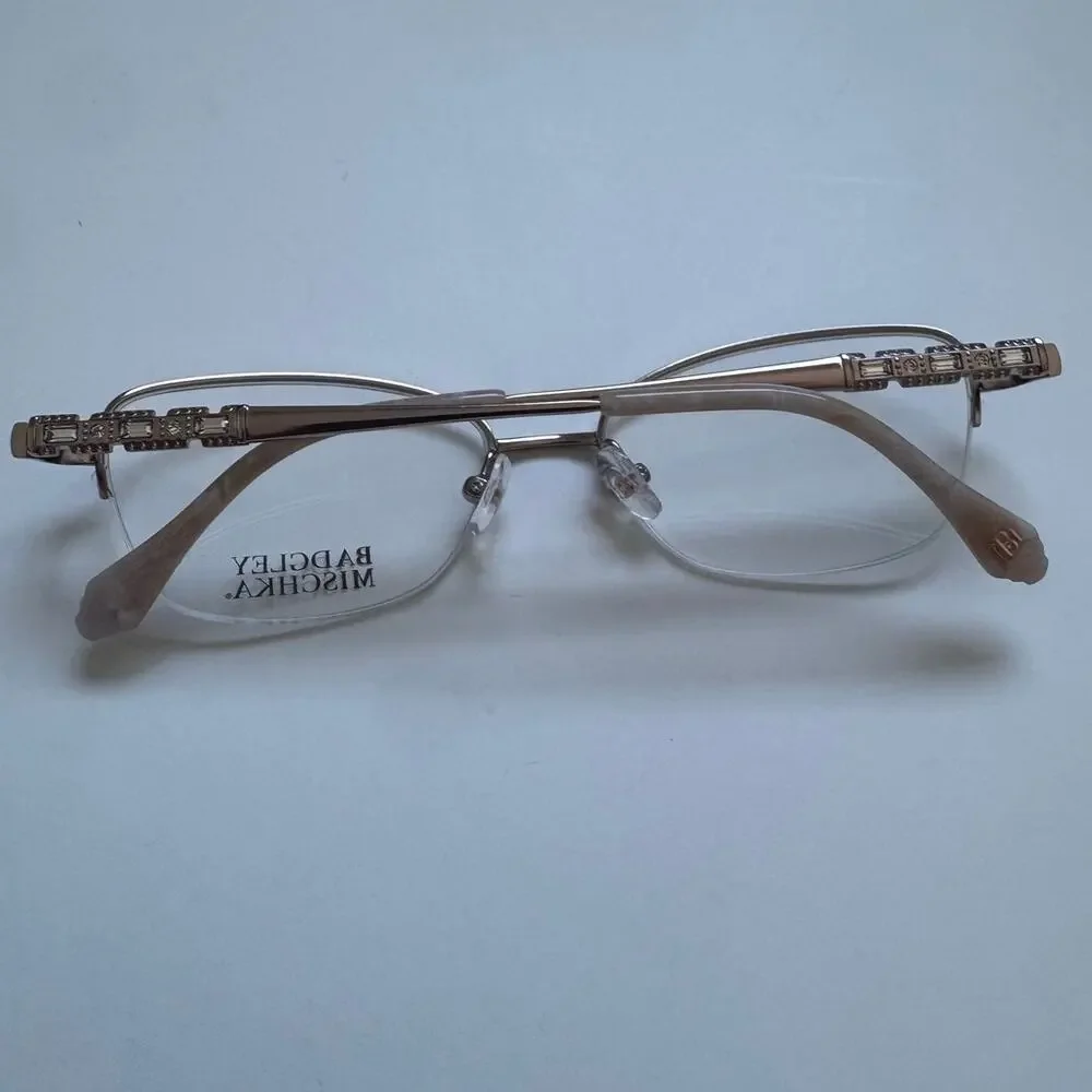 NEW Badgley Mischka Pierrette Rose Gold Eyeglasses